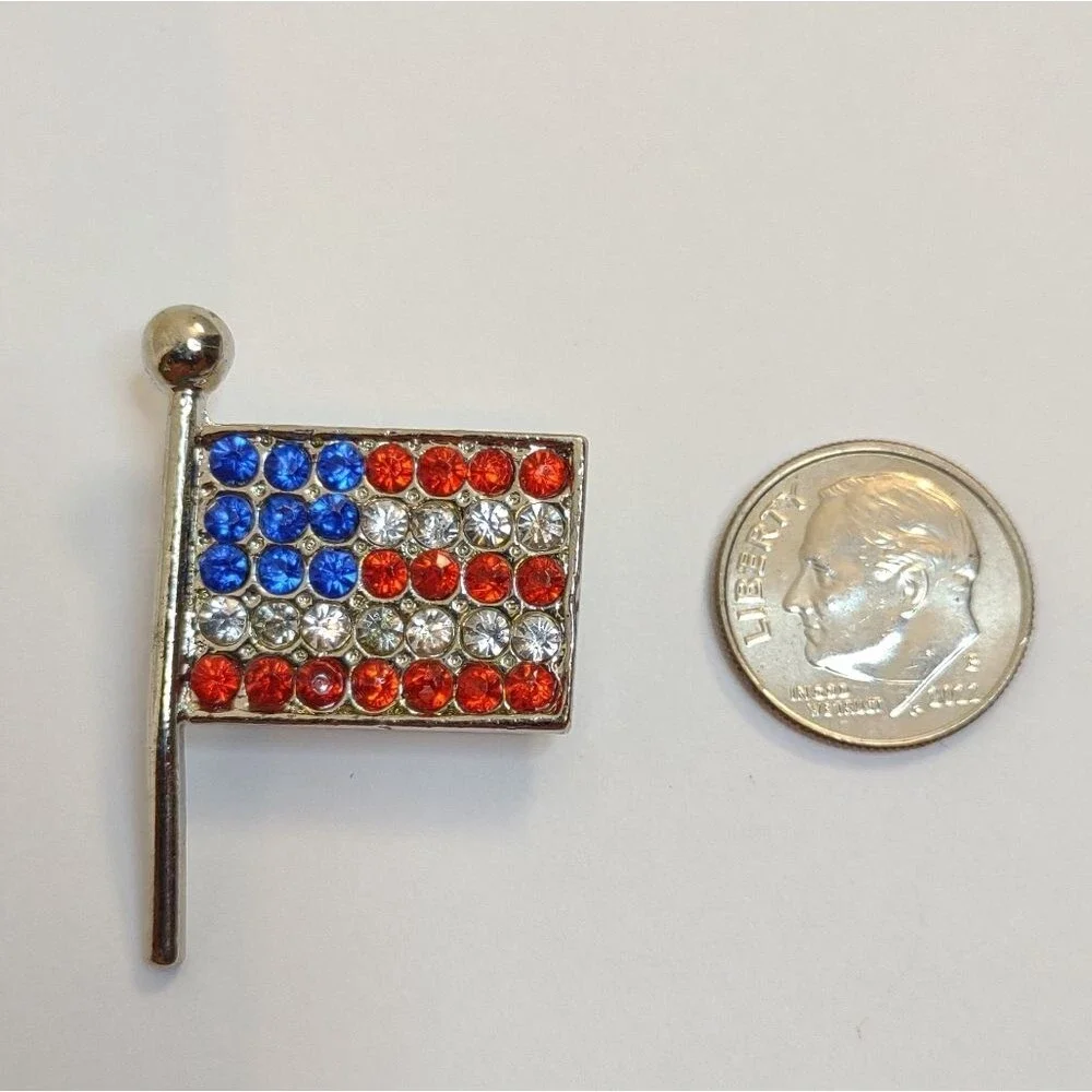 American Flag Lapel Pin USA Vintage